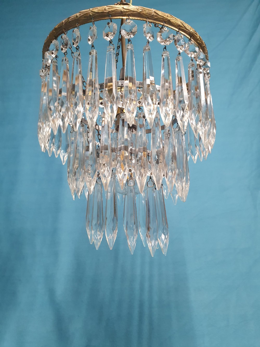 Early 20th century pair of spike chandeliers View VII