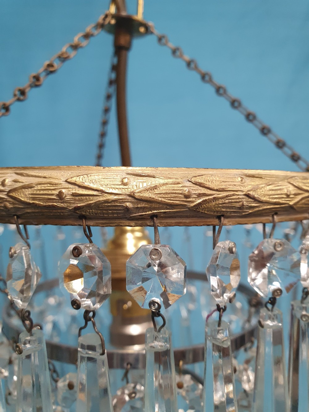 Early 20th century pair of spike chandeliers View VIII