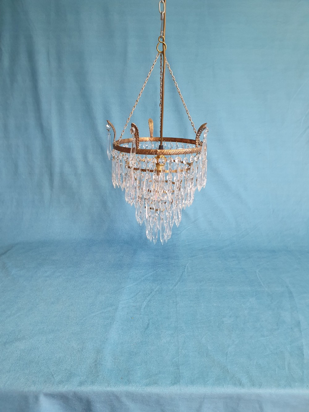 Early 20th century Spike chandelier with finials