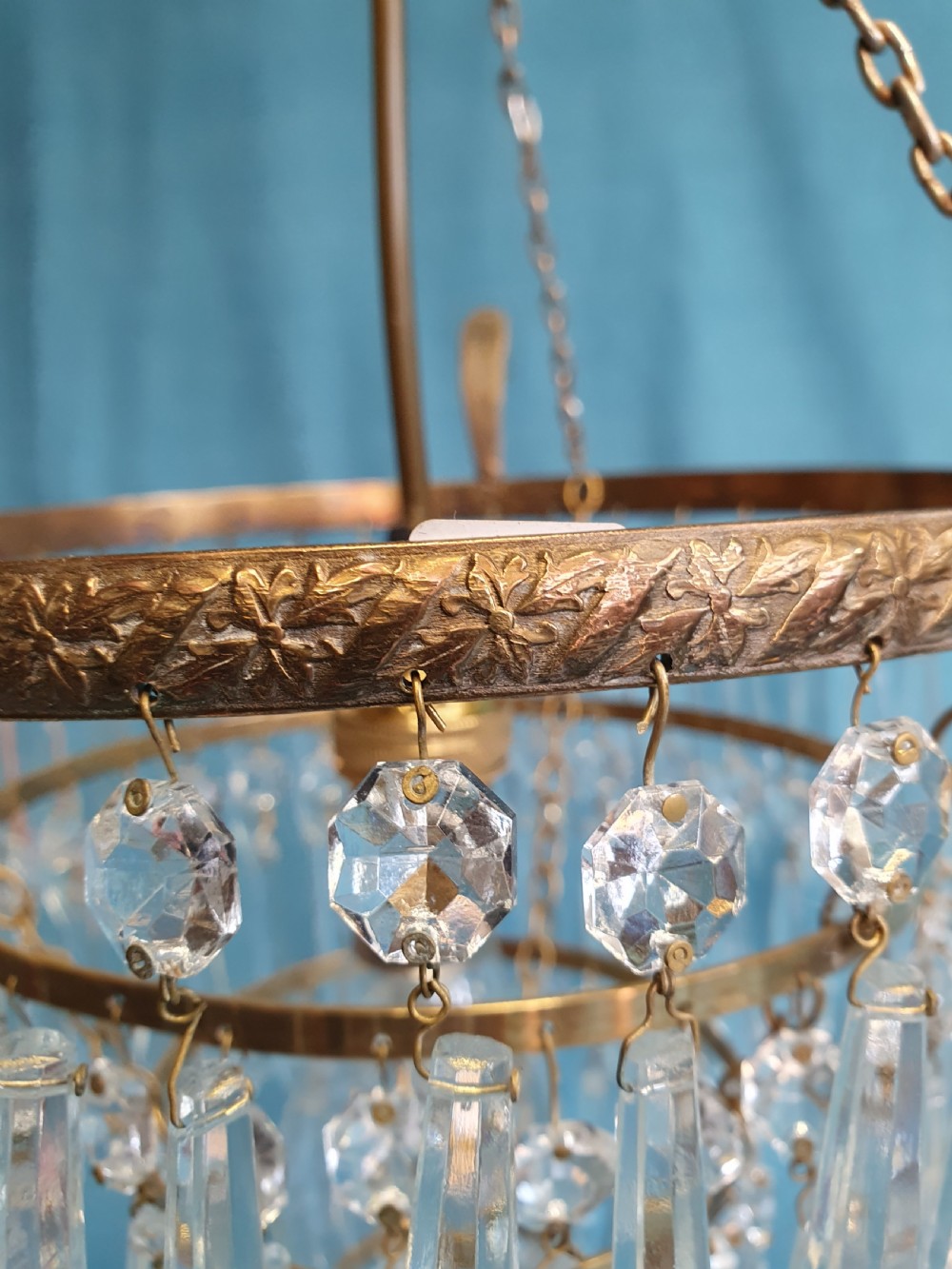Early 20th century Spike chandelier with finials View VII