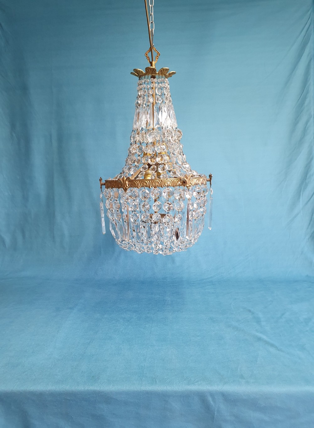 Early 20th century Large prism chandelier