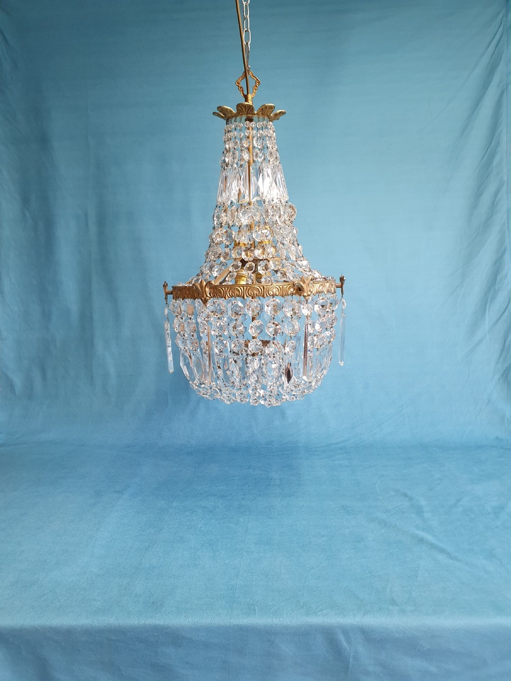 Early 20th century Large prism chandelier View V