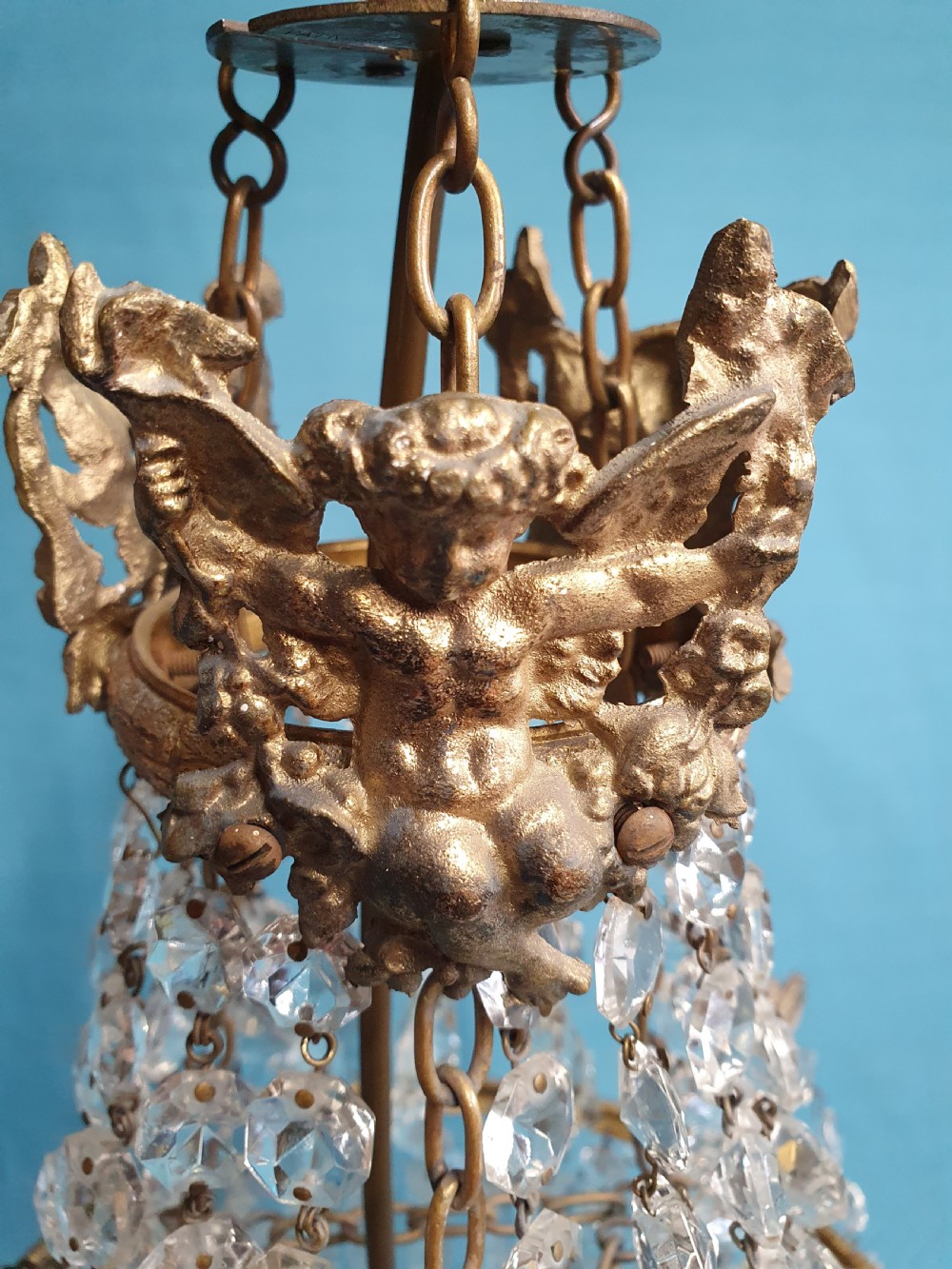 Early 20th century matched pair of lustre chandeliers View VII