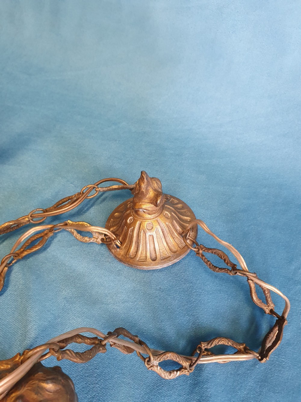 Early 20th century French cherub chandelier View VI
