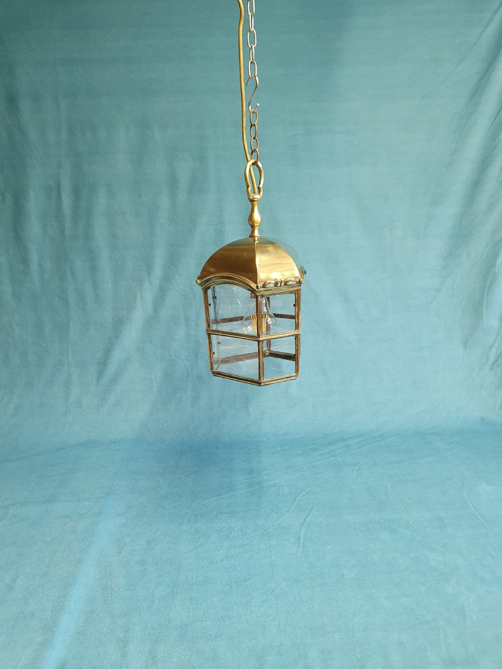 Early 20th century unusually shaped hexagon porch light