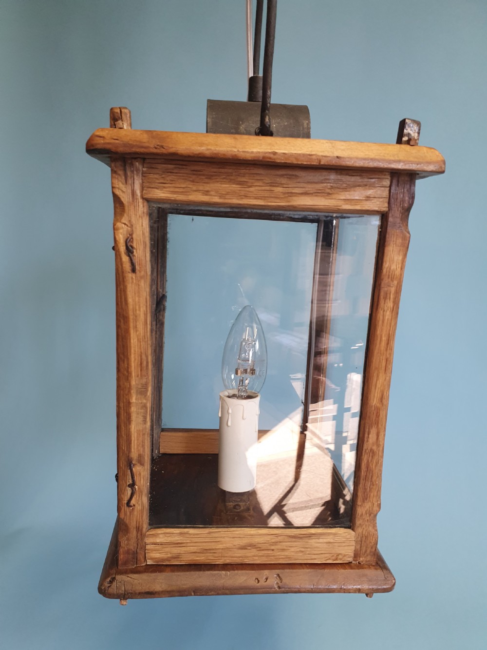 Early 20th century wooden porch light View IV