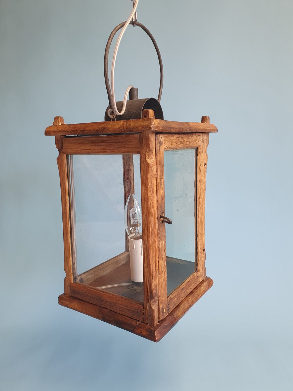 Early 20th century wooden porch light View VII