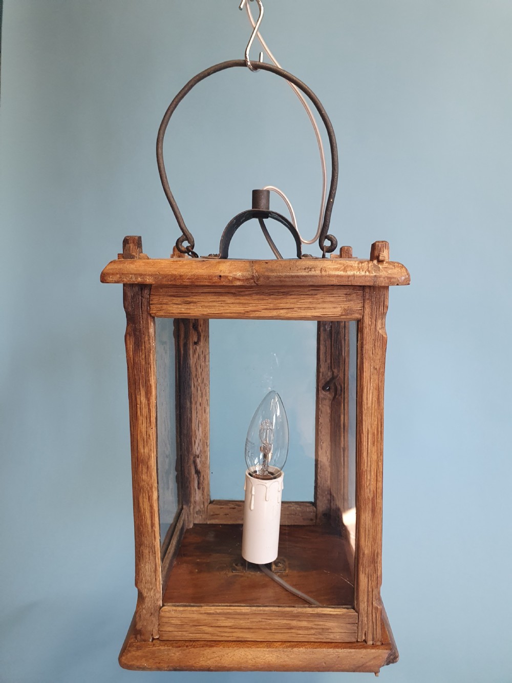 Early 20th century wooden porch light View VIII