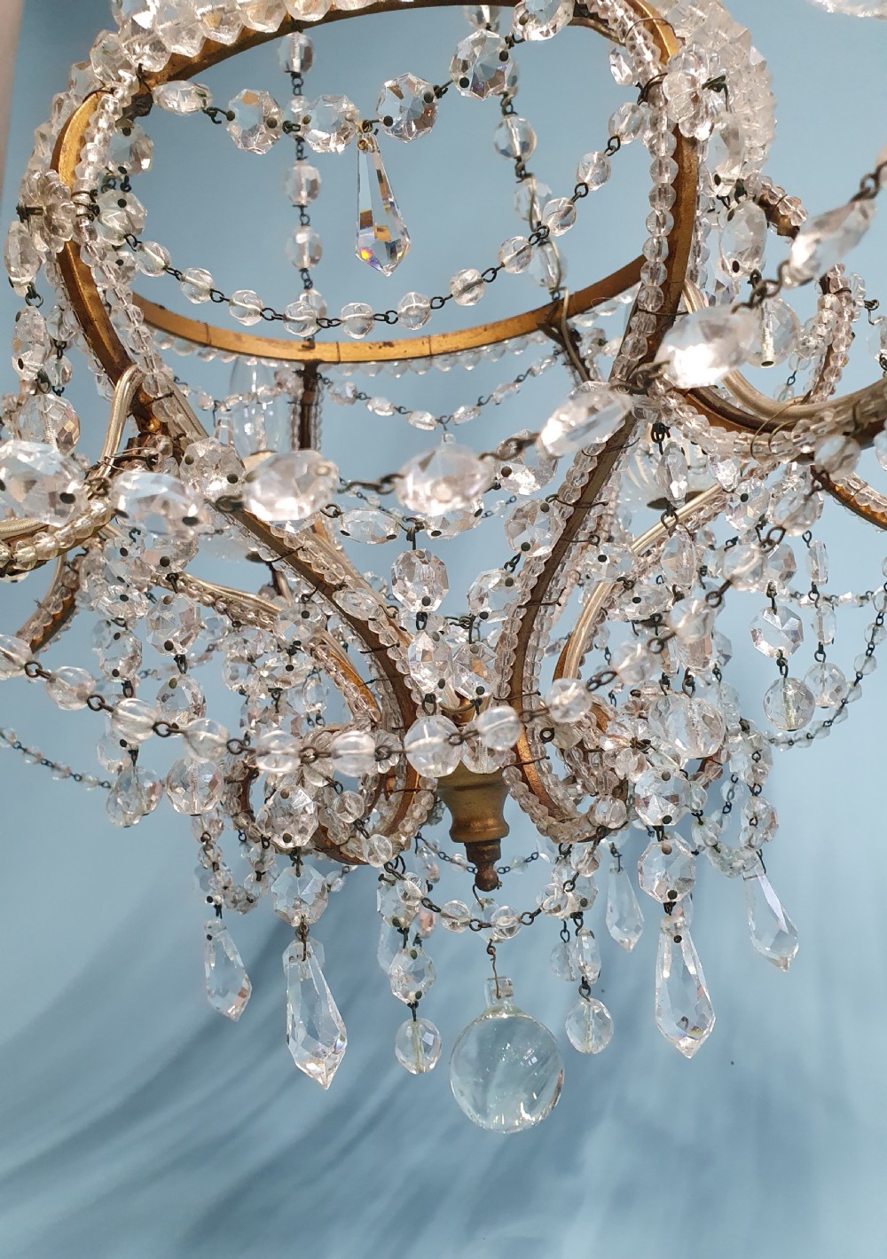 Tall chandelier with bead decoration View IV