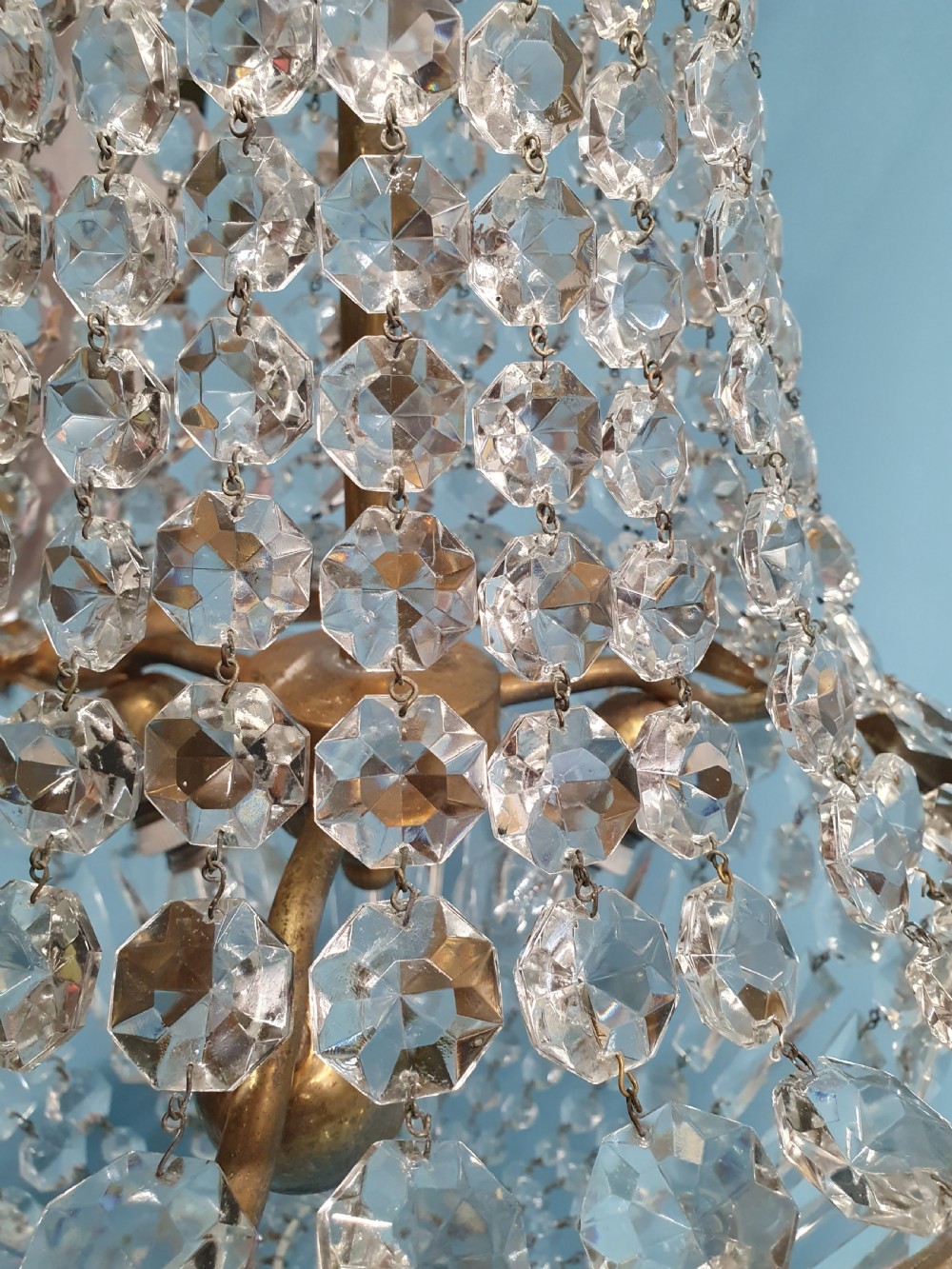 Early 20th century large swag chandelier View V