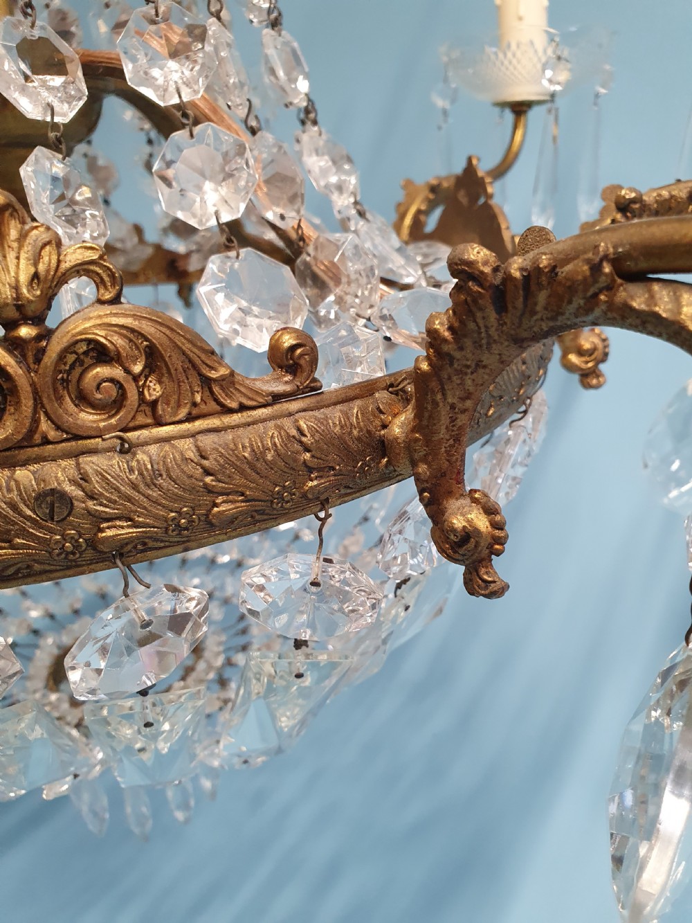 Early 20th century swag chandelier with 8 Arms View III