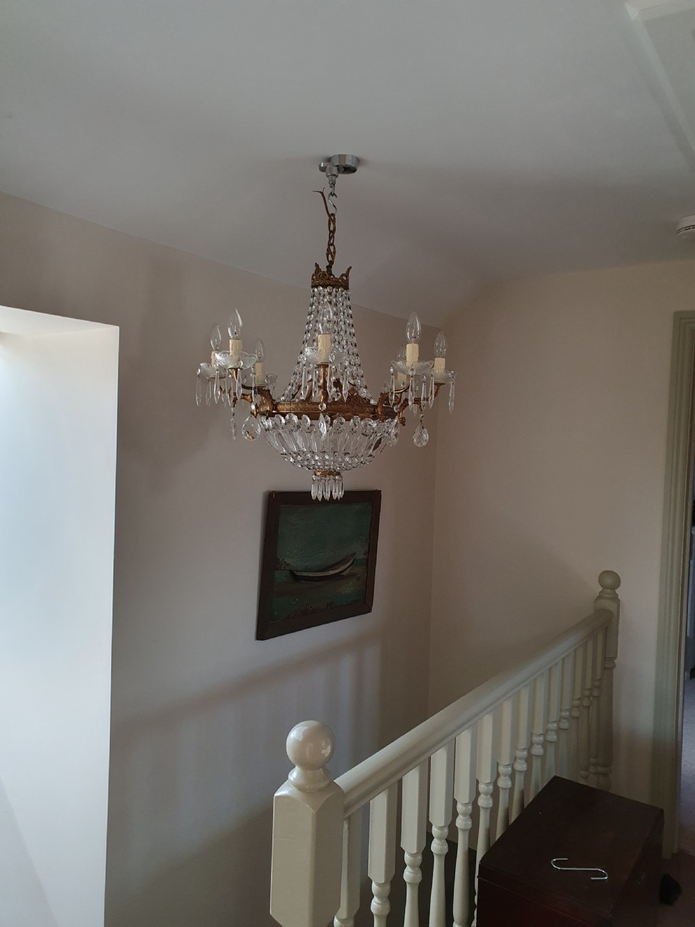 Early 20th century swag chandelier with 8 Arms View VIII