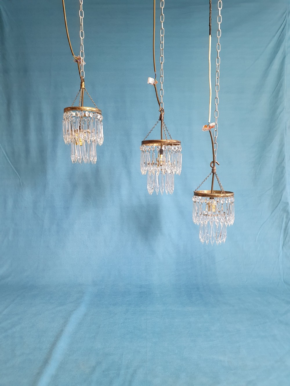 Set of three spike chandeliers 