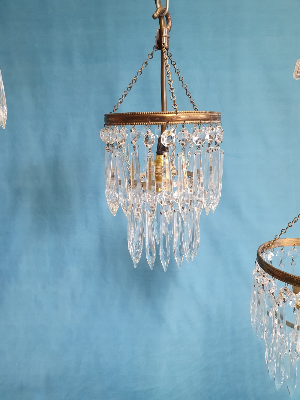 Set of three spike chandeliers  View III
