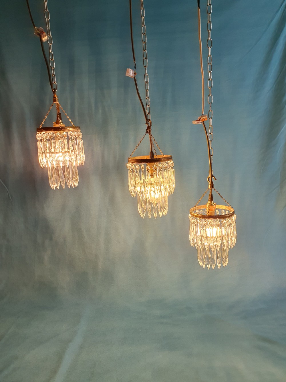 Set of three spike chandeliers  View IV