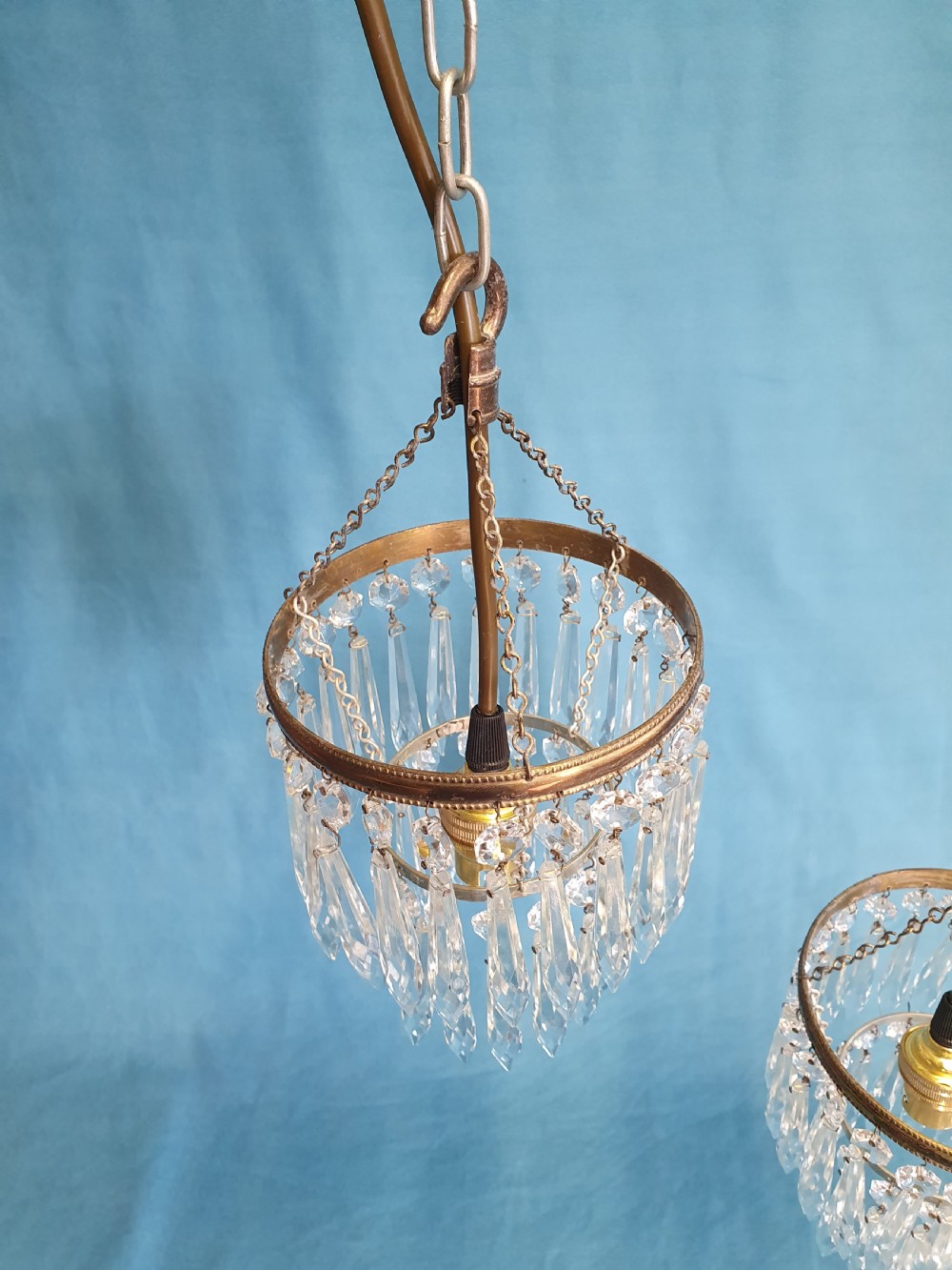 Set of three spike chandeliers  View VII