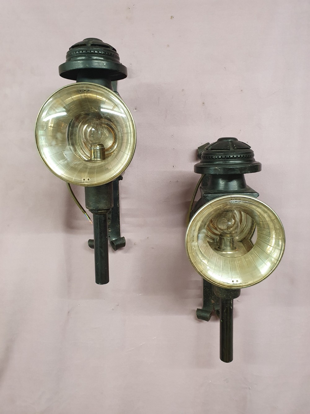 Pair of 19th century carriage lights