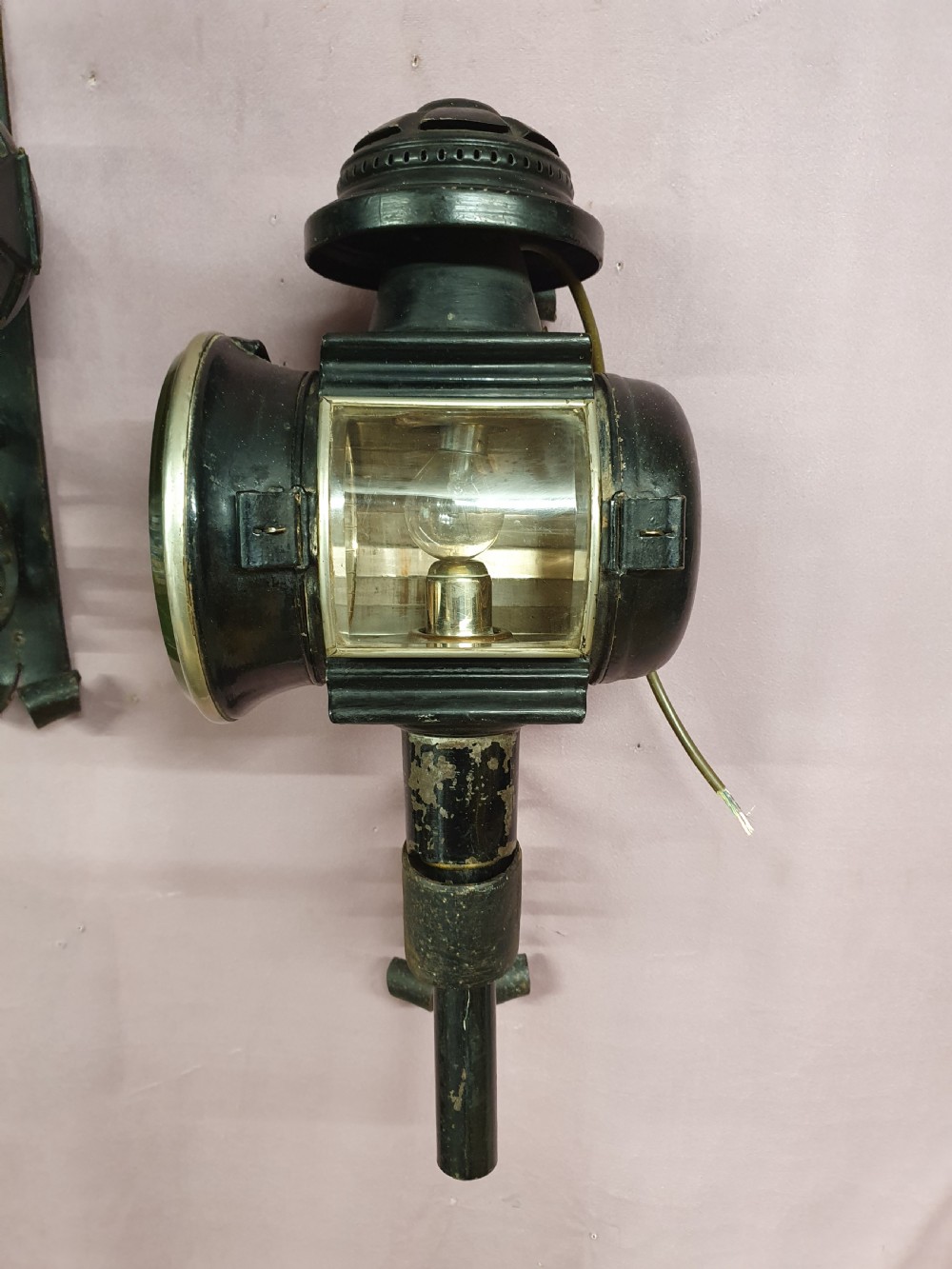 Pair of 19th century carriage lights View II