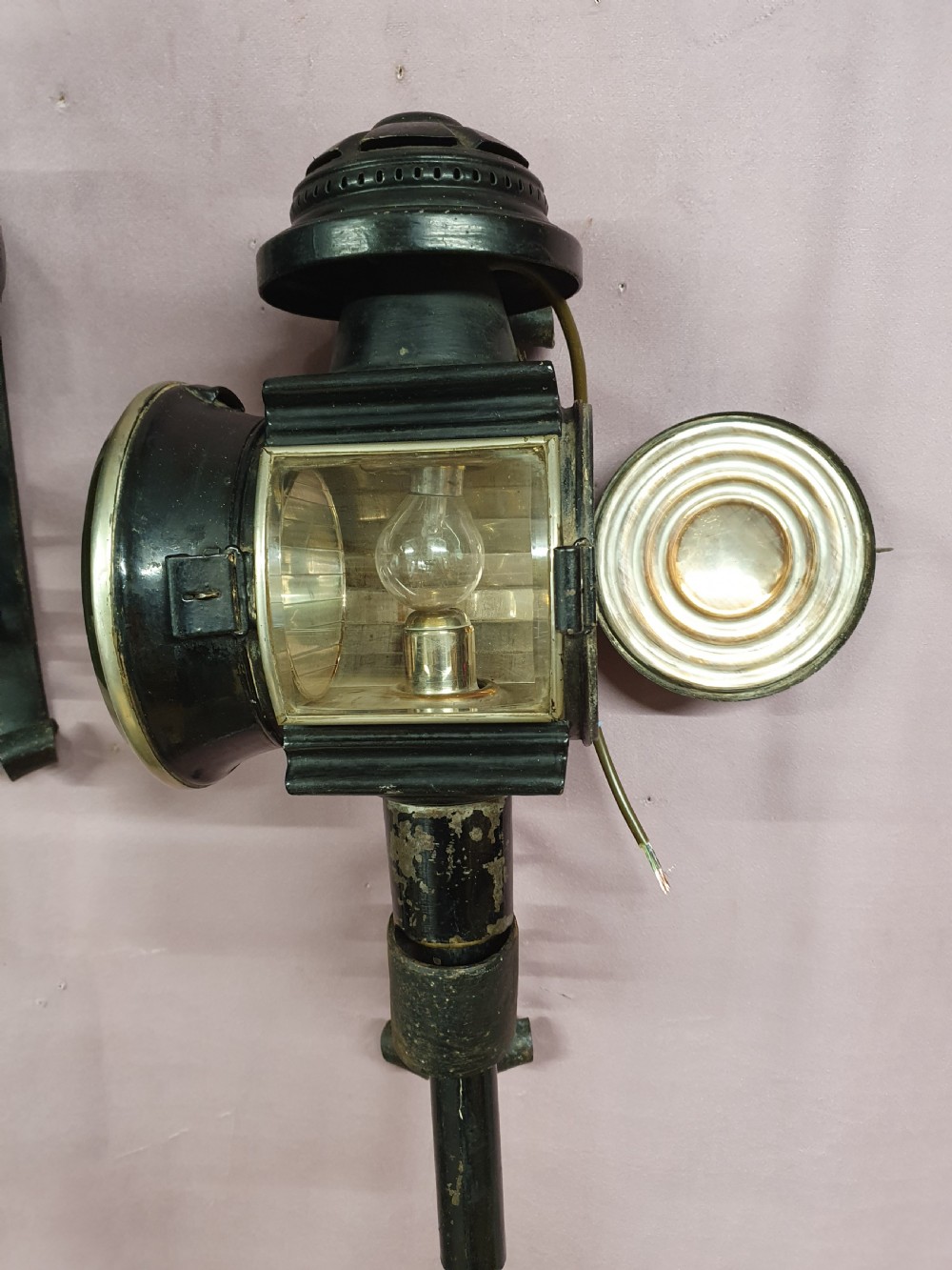 Pair of 19th century carriage lights View VIII