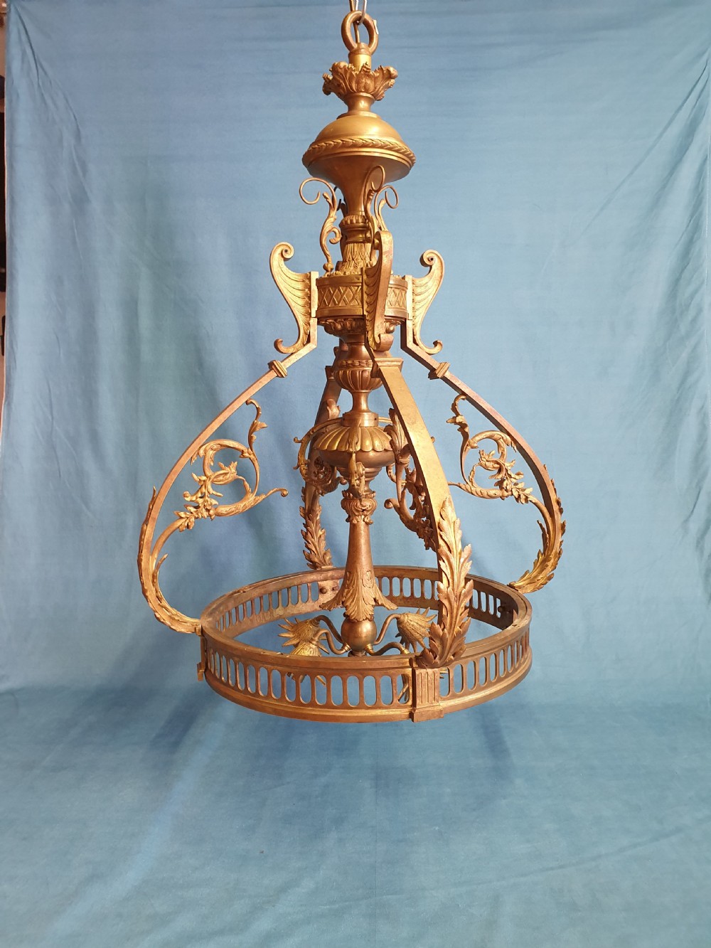 Early 20th century Large brass chandelier