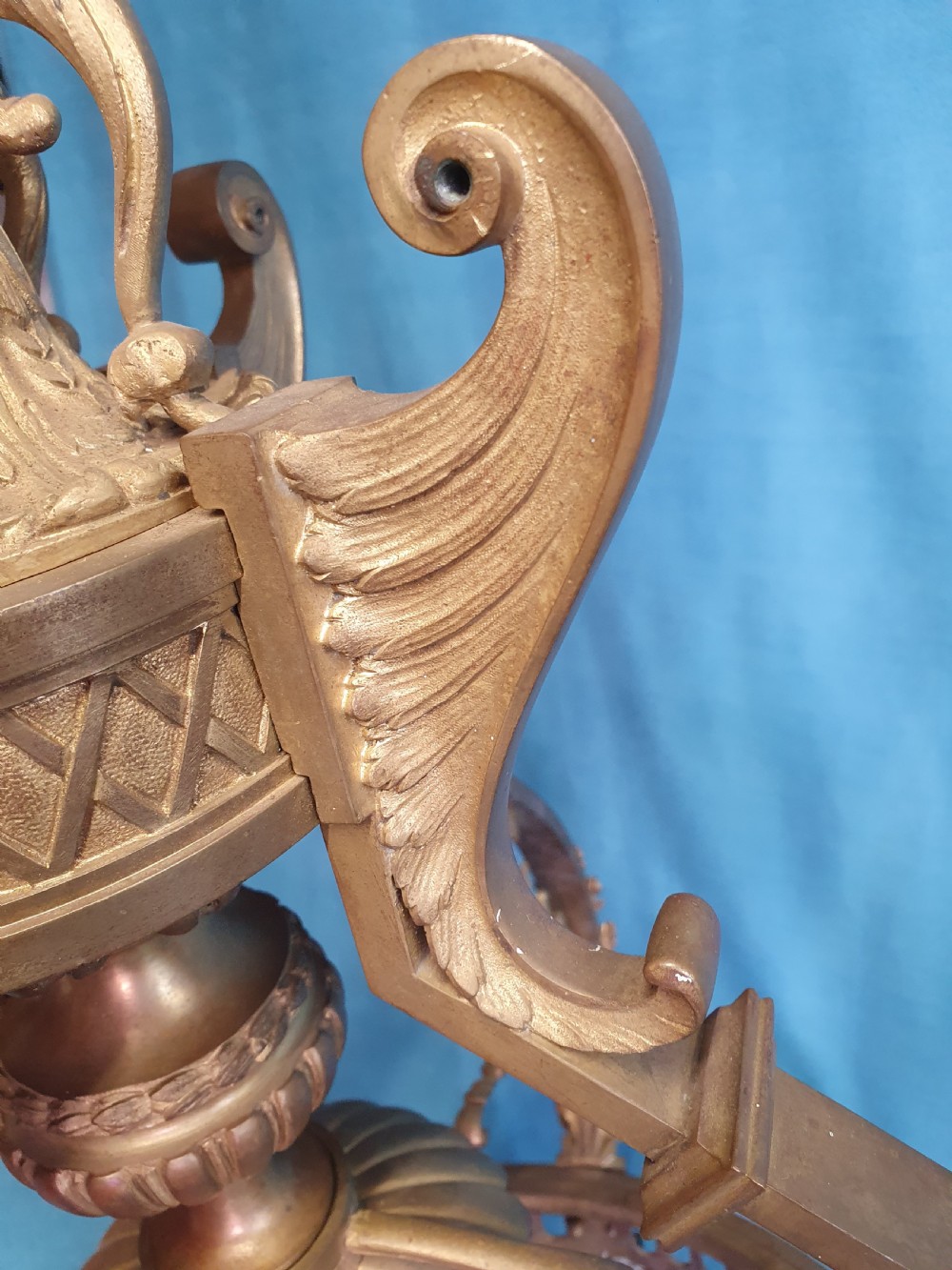 Early 20th century Large brass chandelier View II
