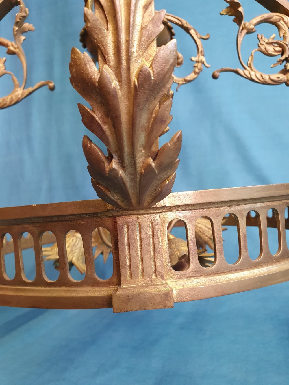 Early 20th century Large brass chandelier View IV