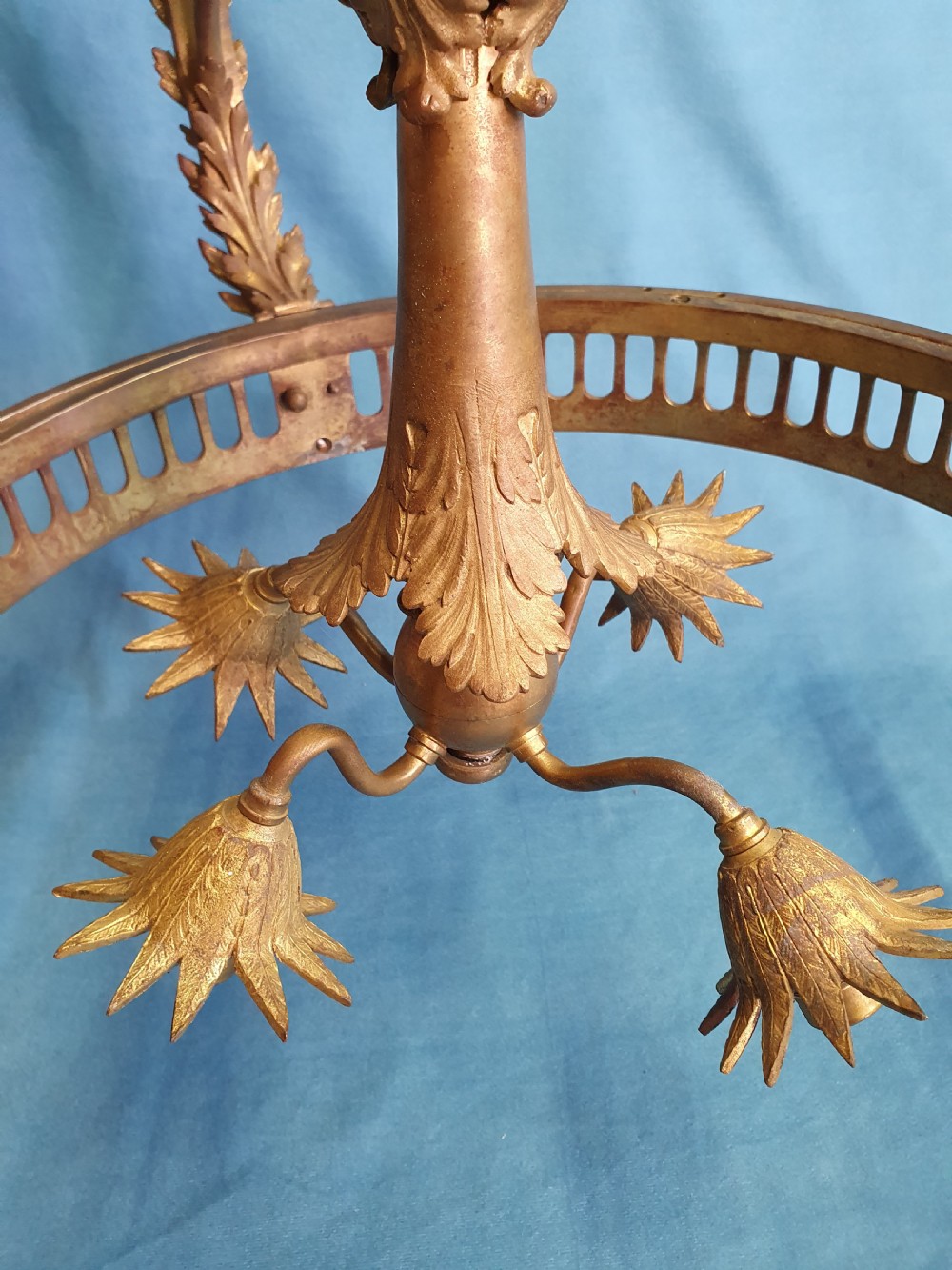 Early 20th century Large brass chandelier View V