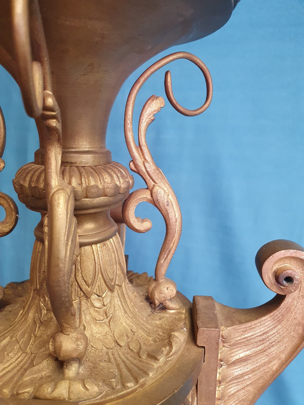 Early 20th century Large brass chandelier View VI