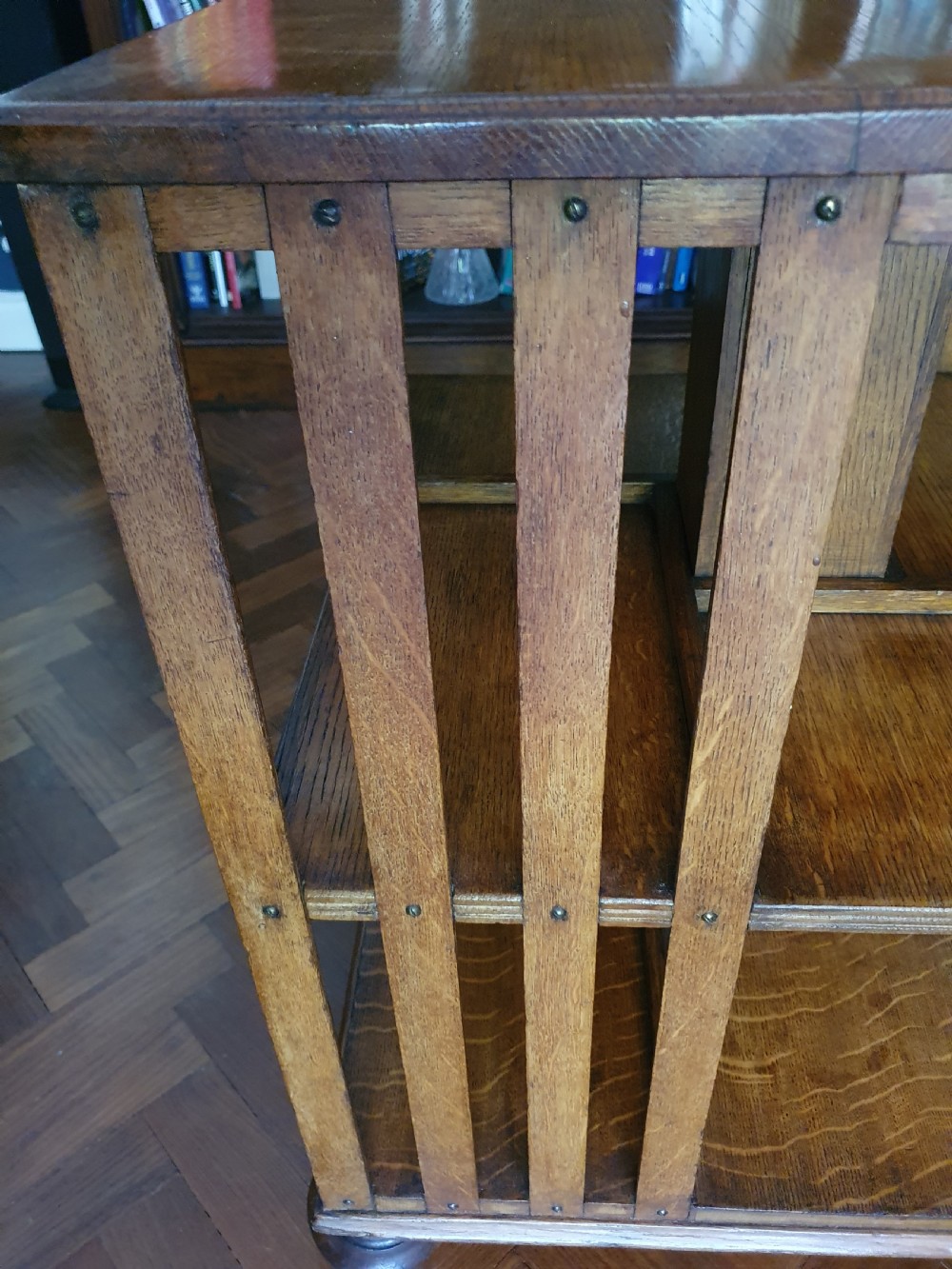 Really nice blonde oak freestanding bookcase View II