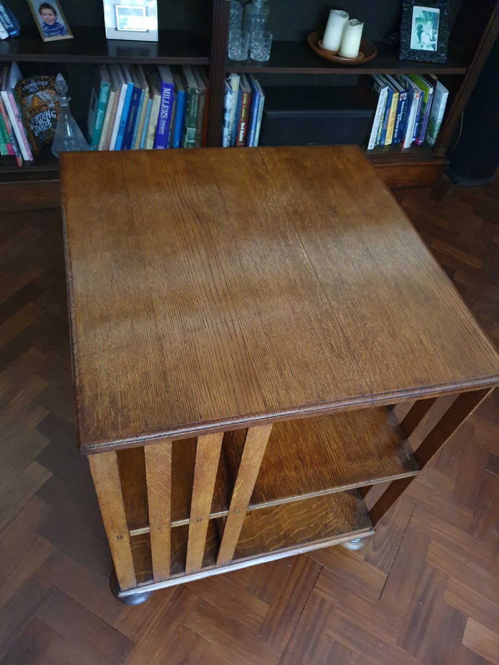 Really nice blonde oak freestanding bookcase View III