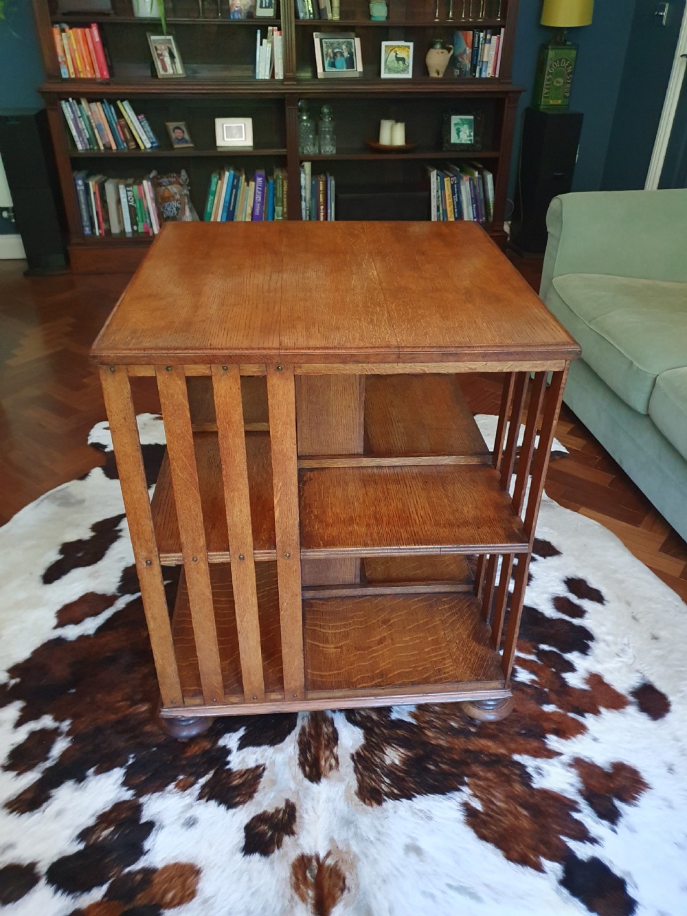 Really nice blonde oak freestanding bookcase View VIII