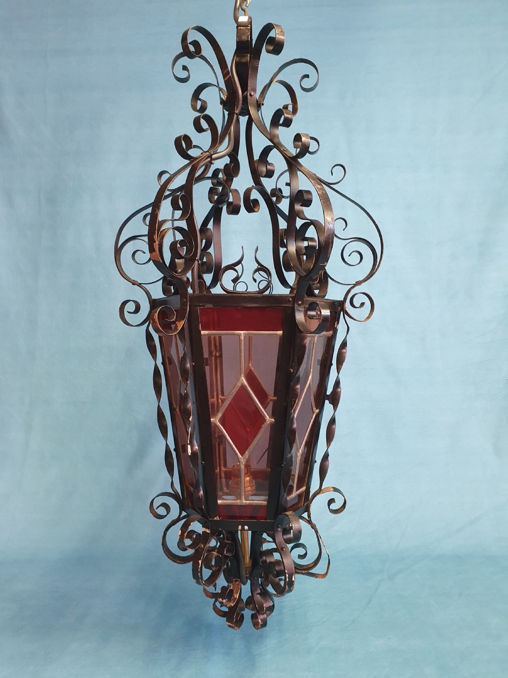 Early 20th century steel porch lantern View III