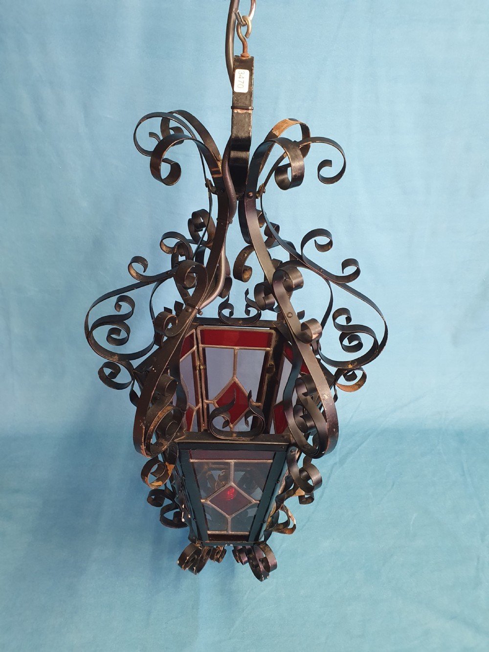 Early 20th century steel porch lantern View VI