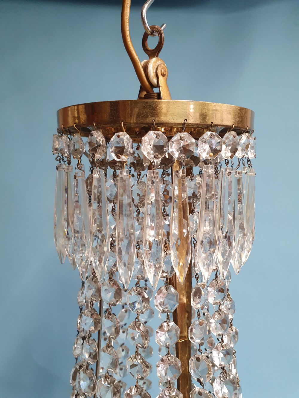 Early 20th century large antique spike chandelier View IV
