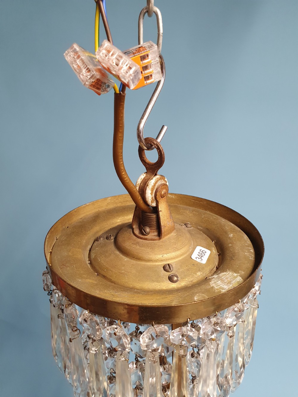 Early 20th century large antique spike chandelier View VII