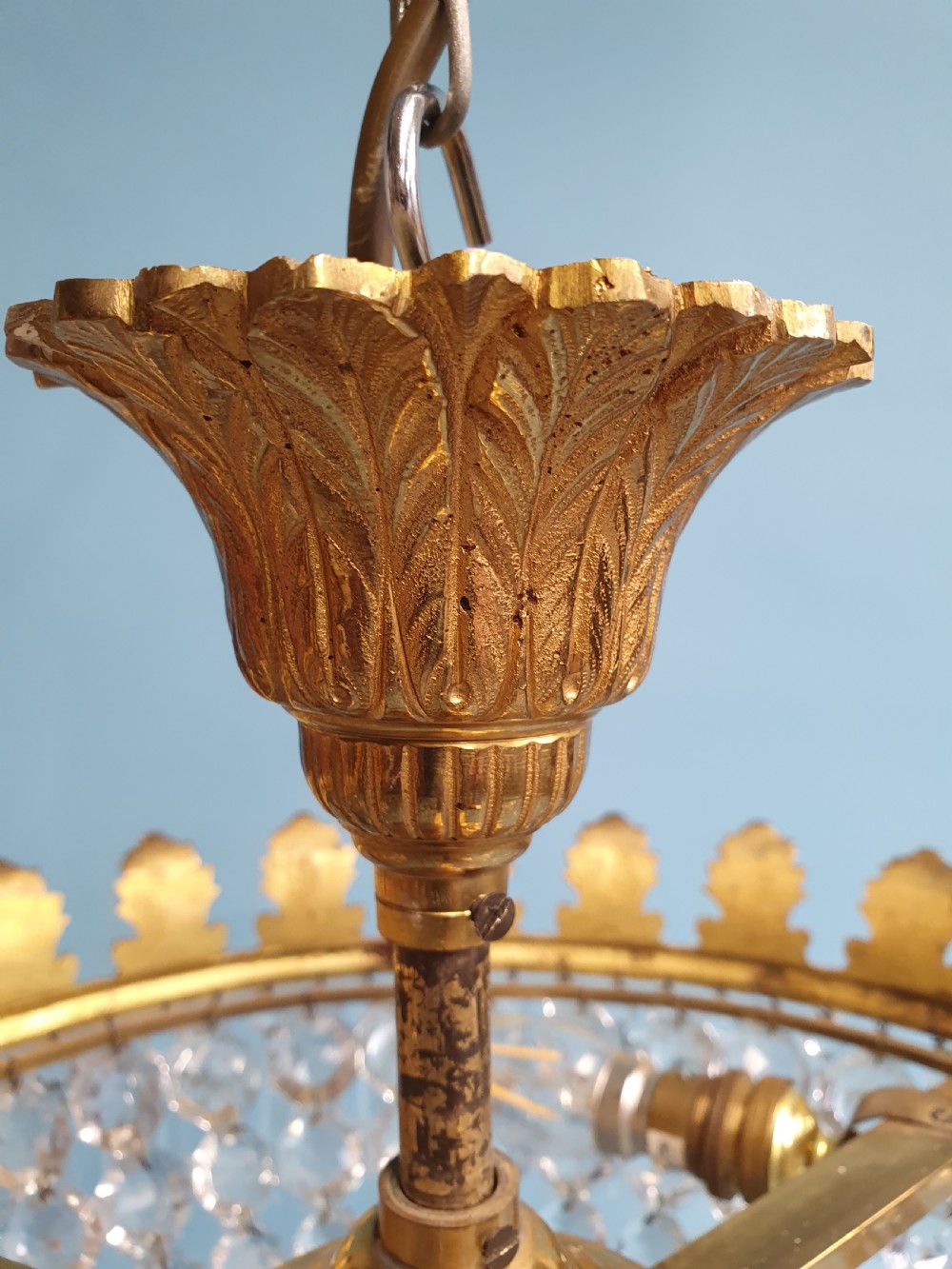 Early 20th century Large bag chandelier View II