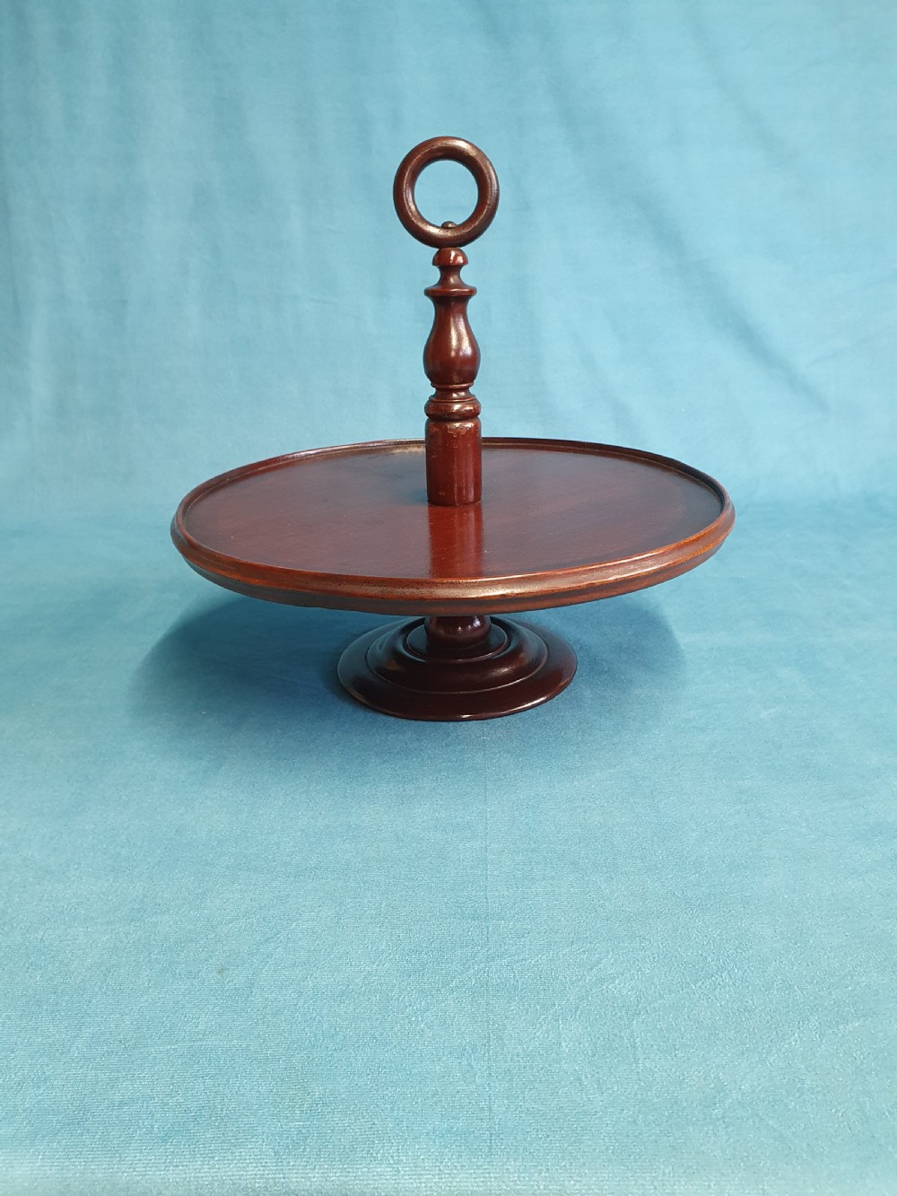 19th-century small mahogany Lazy Susan