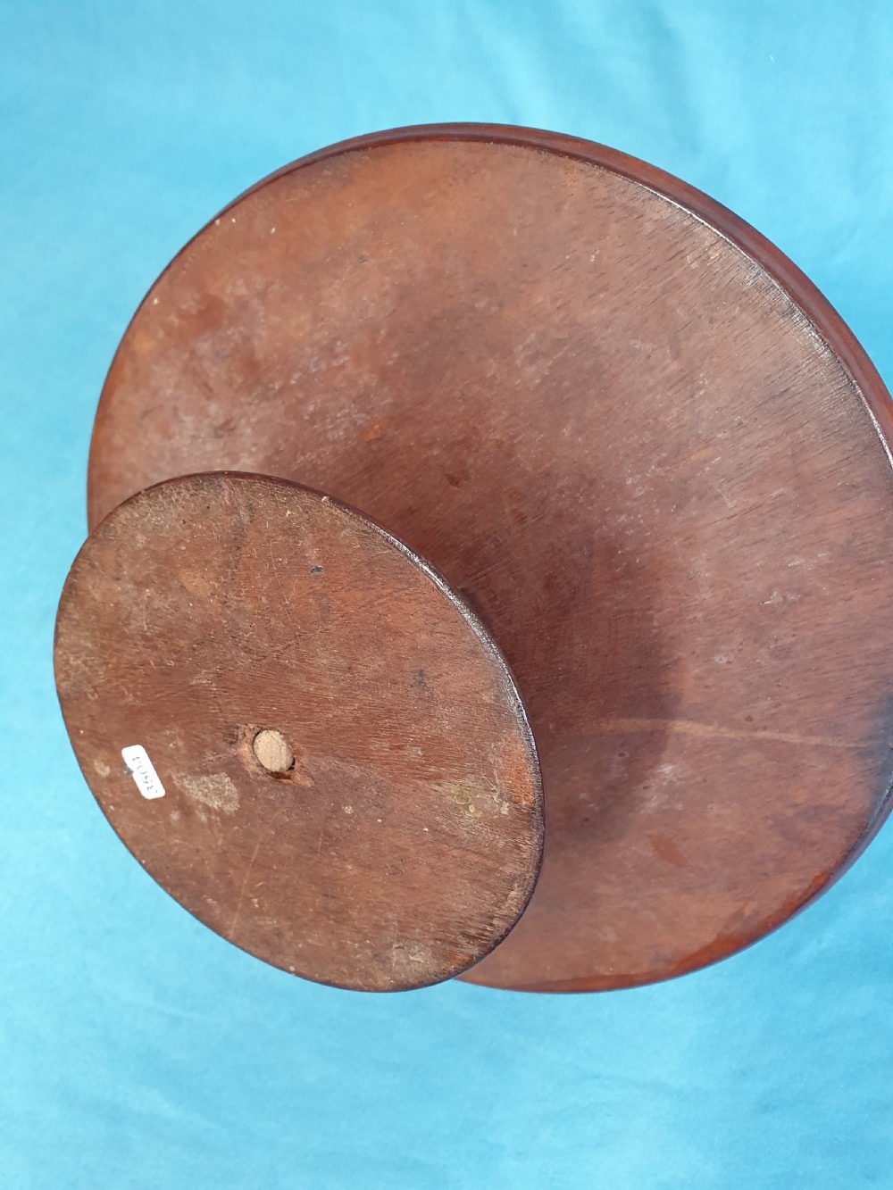19th-century small mahogany Lazy Susan View III
