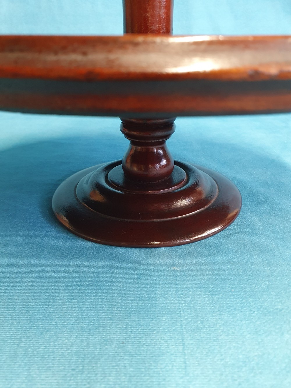 19th-century small mahogany Lazy Susan View VII