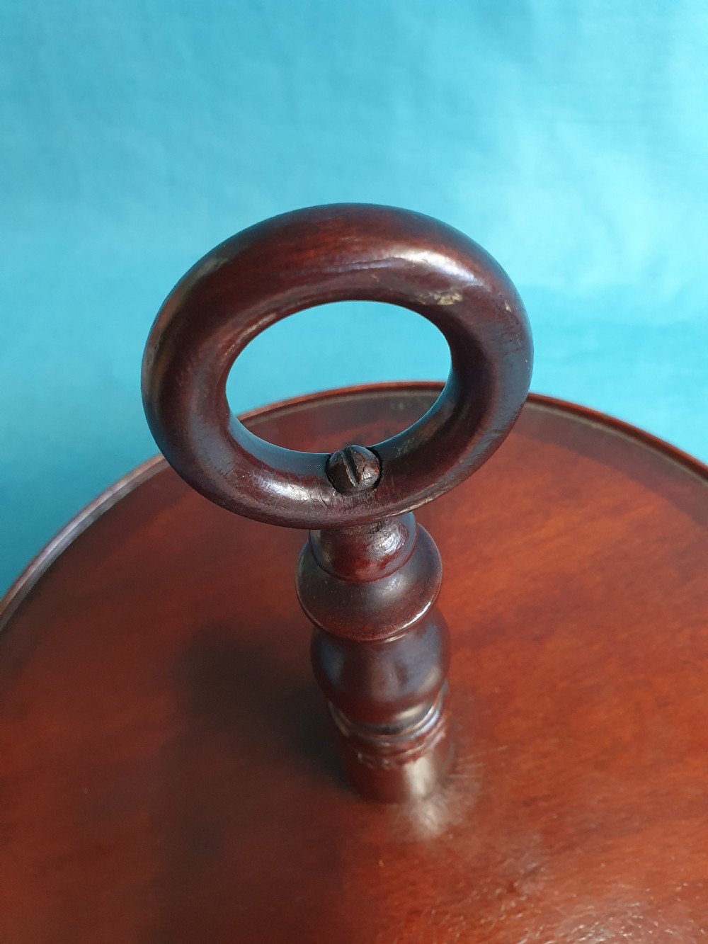 19th-century small mahogany Lazy Susan View VIII