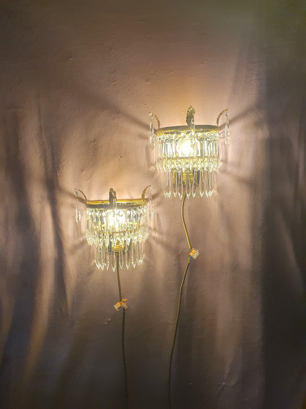 Early 20th century pair of spike wall lights View V