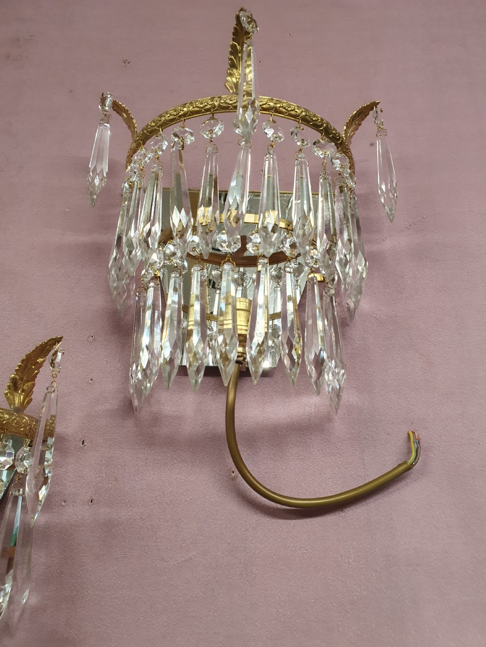 Early 20th century pair of spike wall lights View VI