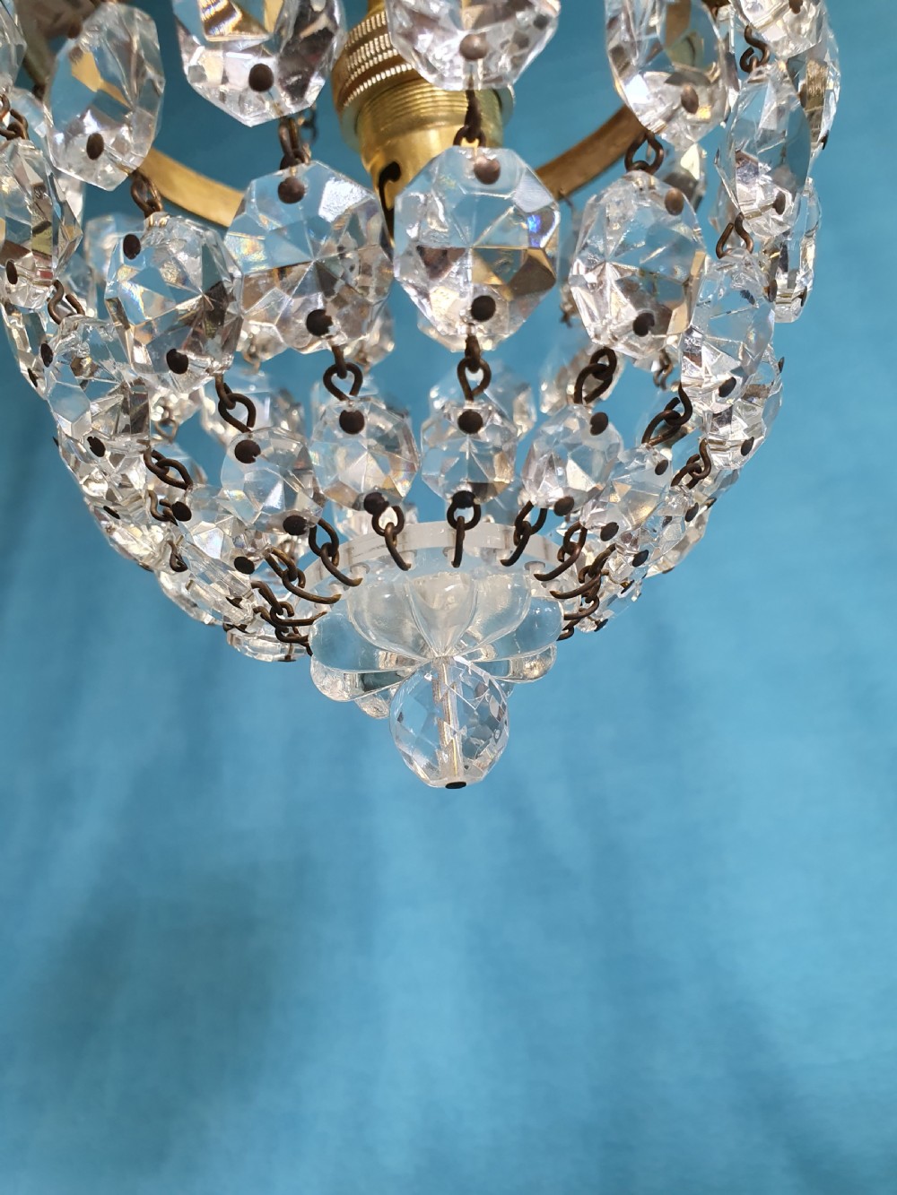 Set of three bag chandeliers first half of the 20th century View II