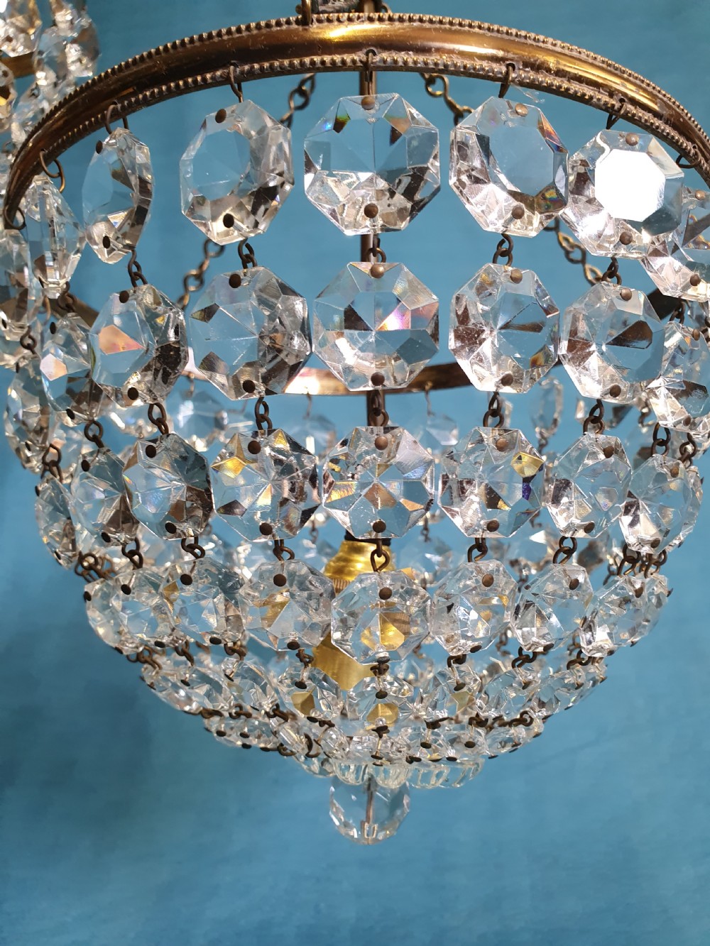 Set of three bag chandeliers first half of the 20th century View III