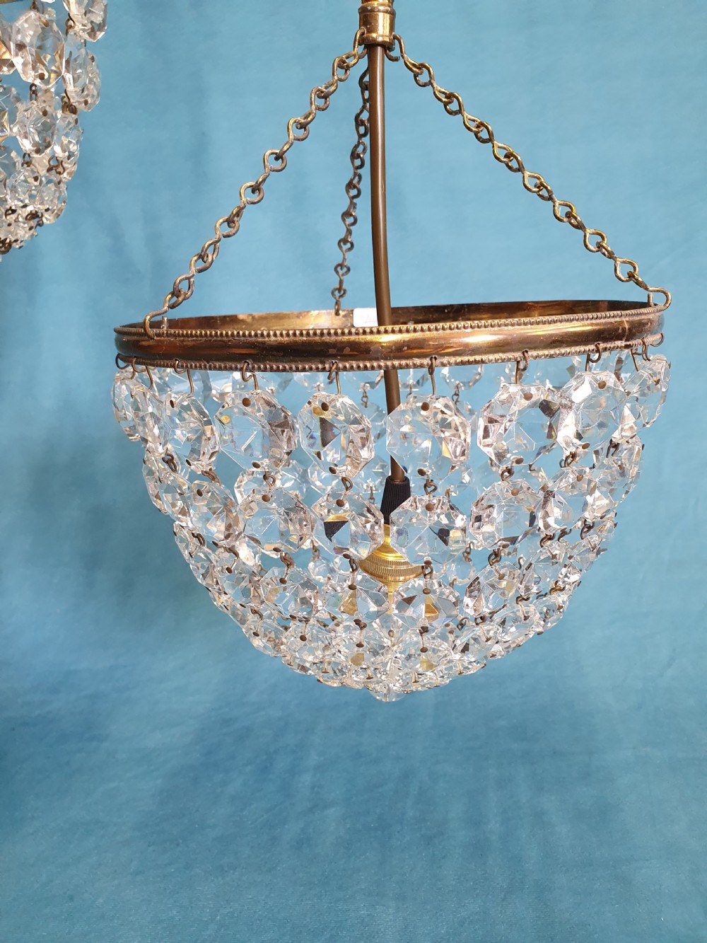 Set of three bag chandeliers first half of the 20th century View VI