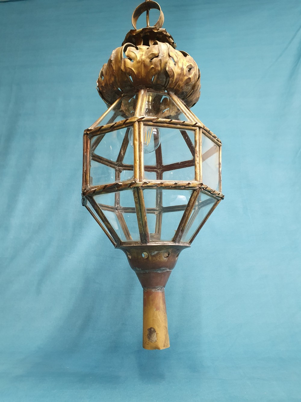 Early 20th century brass lantern C1880 View II