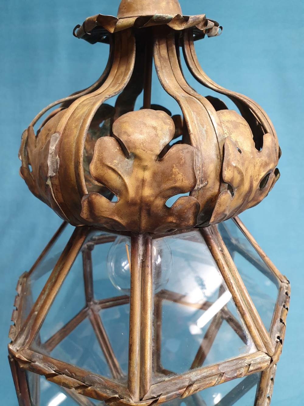 Early 20th century brass lantern C1880 View V