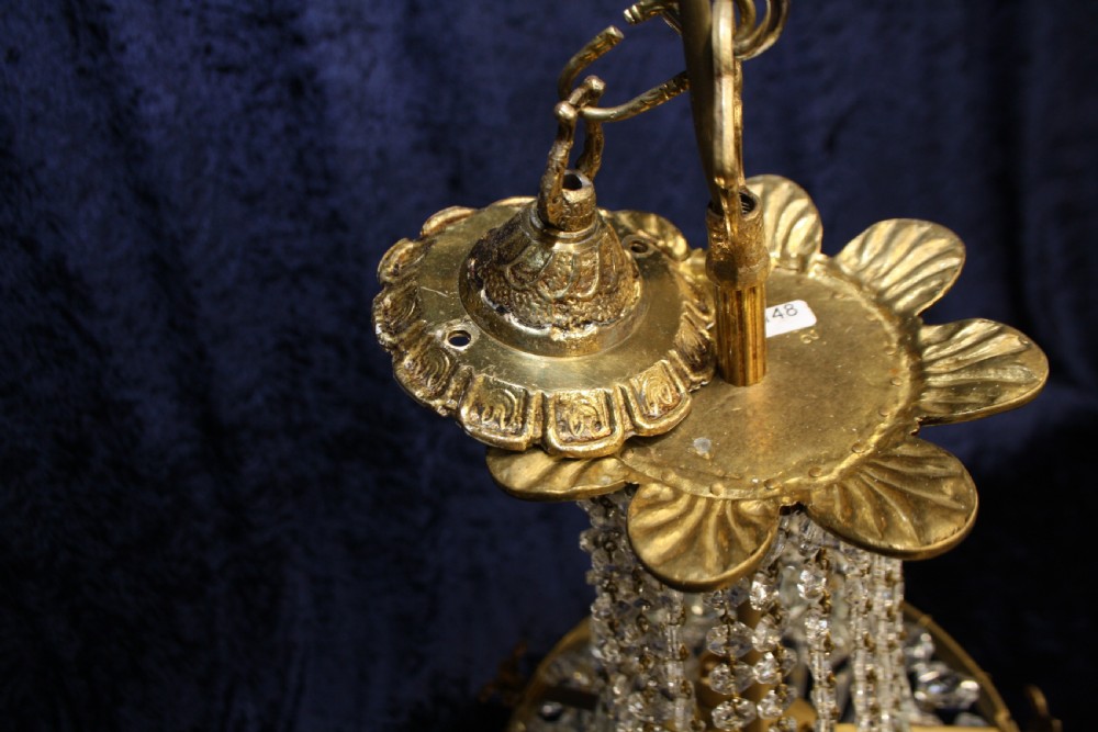 Early 20th century swag chandelier View IV