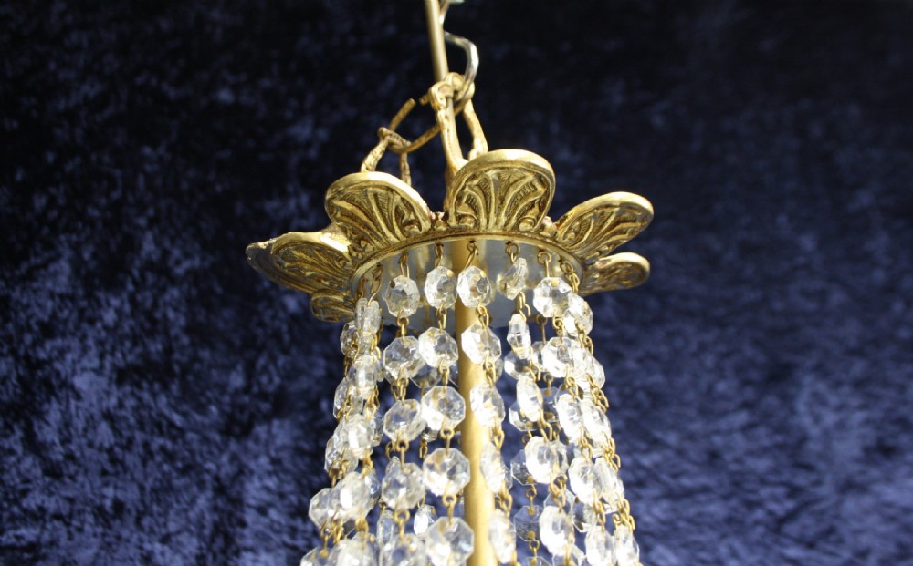 Early 20th century swag chandelier View XI