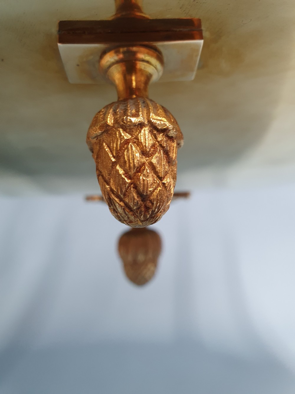 Early 20th century brass chandelier with 12 bulbs View IV